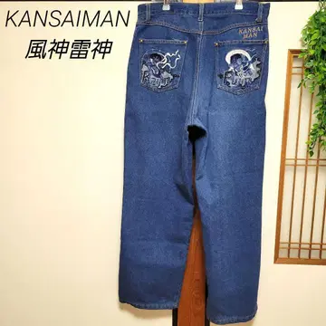 KANSAIMAN 간사이만 야마모토 간사이 데님 청바지 풍신뇌신 자수