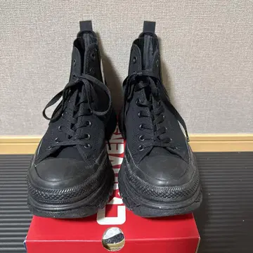 CONVERSE 블랙 하이컷 통굽 스니커즈