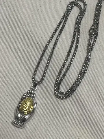 불상 펜던트 목걸이 실버 골드