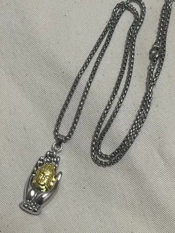 불상 펜던트 목걸이 실버 골드