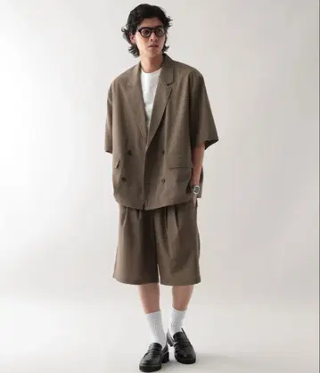 RAGEBLUE 반팔 자켓 L & 숏팬츠 M & 슬랙스 M 브라운