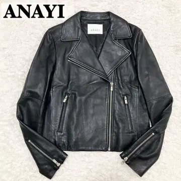컨디션 최상 ANAYI 아나이 라이더 가죽 자켓 램 가죽 36 블랙