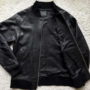 양가죽 L 사이즈 Kinetics 라이더스 MA1 리브 니트 블랙