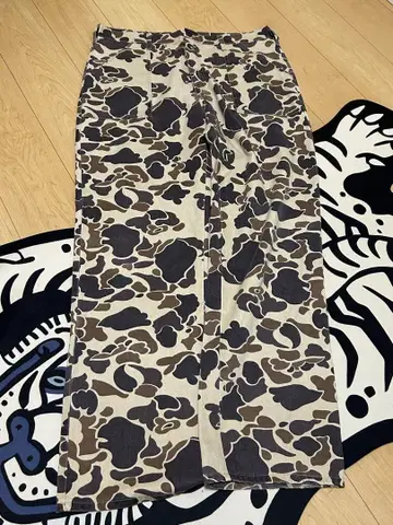 vintage 80s 베이커 팬츠 덕헌터 카모