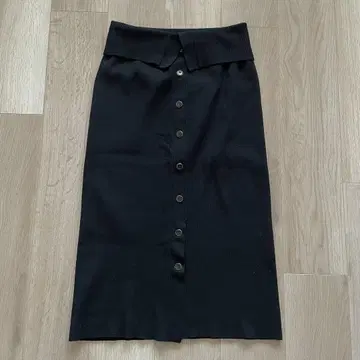 Loungedress 라운지 드레스 블랙 버튼 롱 스커트