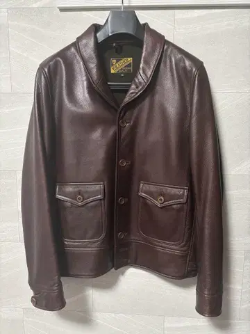 Y2 Leather 다크 브라운 가죽 자켓 사이즈 40