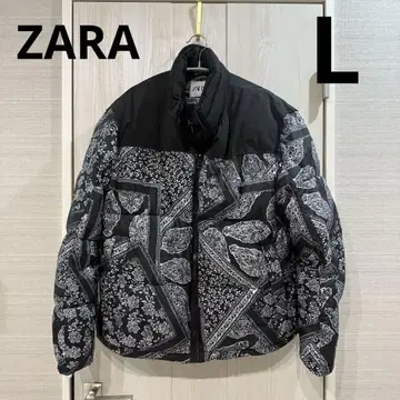 ZARA 페이즐리 무늬 다운 자켓 L