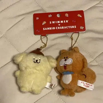 산리오 SWIMMER 마스코트 홀더 세트 폼폼푸딩