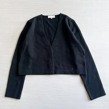 새상품급 [매킨토시] 울 캐시미어 숏 가디건 블랙 38