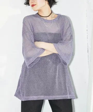 [ CITYSHOP ] RUSSELL NET 티셔츠 ( 색스 블루 )