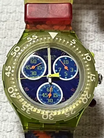 Swatch 손목시계 크로노그래프 멀티컬러