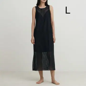 미사용 유니클로 UNIQLO mame 메쉬 맥시 원피스 L