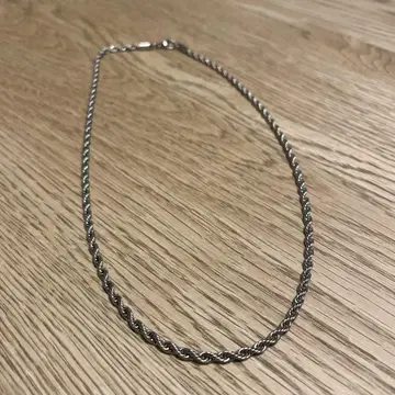 스테인리스 트위스트 체인 목걸이 약 45cm