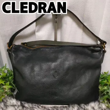 CLEDRAN 숄더백 가죽 블랙 클레드란 백 블랙 가죽 A4