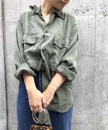 두지엠 클라세 텐셀 카키 셔츠 와이어 포함
