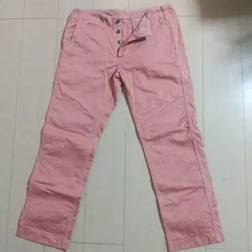 버거스 플러스 LOT 401 치노 팬츠 32 살몬 핑크