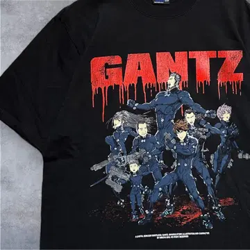 GANTZ 건츠 양면 프린트 티셔츠 블랙 XL 애니메이션