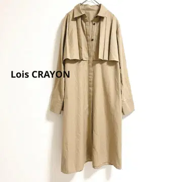 Lois CRAYON 로이스크레용 플리츠 케이프 디자인 트렌치코트