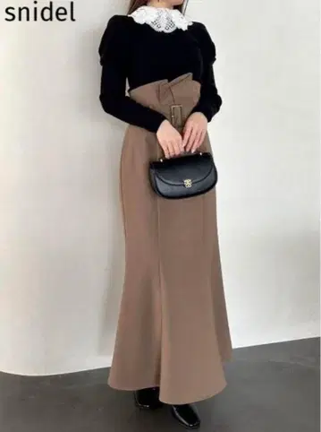 [ 새상품급 ] SNIDEL 정품 벨티드 머메이드 스커트 BRW