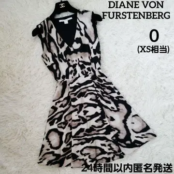 DIANE von FURSTENBERG 실크 레오파드 원피스 XS