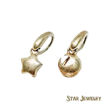 STAR JEWELRY 별과 달 참 후프 귀걸이 925