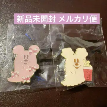 디즈니 할로윈 유령 핀 배지 핑크 화이트