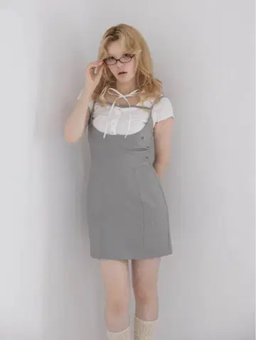 andmary Betty layered dress gray