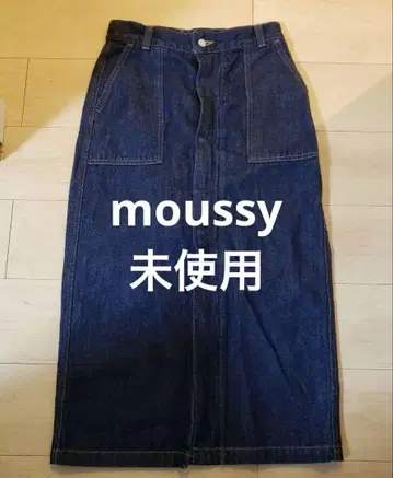 MOUSSY 슬릿 데님 스커트 프론트 슬릿 슬릿 스커트
