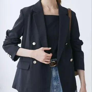 로페피크닉 카나파 골드 버튼 자켓 사이즈 38 네이비