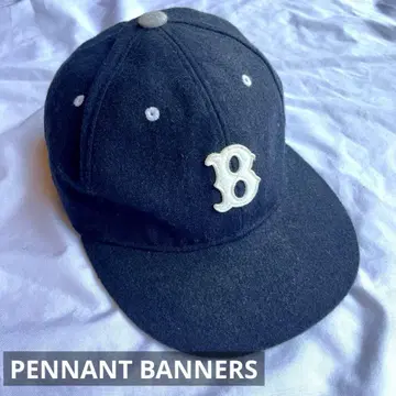 [새상품급] PENNANT BANNERS 플란넬 캡 네이비 블랙