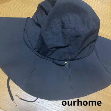 OURHOME 와이드 챙 모자 블랙