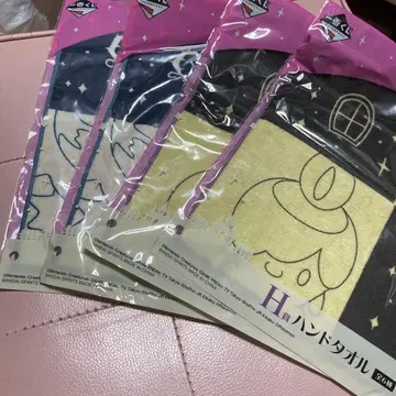 포켓몬 고스트 타입 핸드 타월 4개 세트 후완테 히토모시 무우마