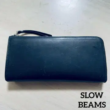 [ 별주품 ] SLOW&CO BEAMS 천연 가죽 L자형 지퍼 지갑