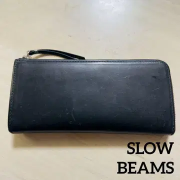 [ 별주품 ] SLOW&CO BEAMS 천연 가죽 L자형 지퍼 지갑
