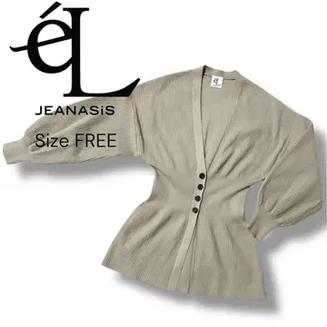 JEANASIS 리브 가디건 FREE 베이지 허리 조임