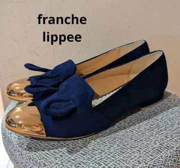 franche lippee 토끼 귀 달린 플랫 펌프스 네이비 M