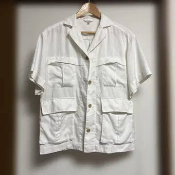 MOUSSY 화이트 숏 슬리브 셔츠