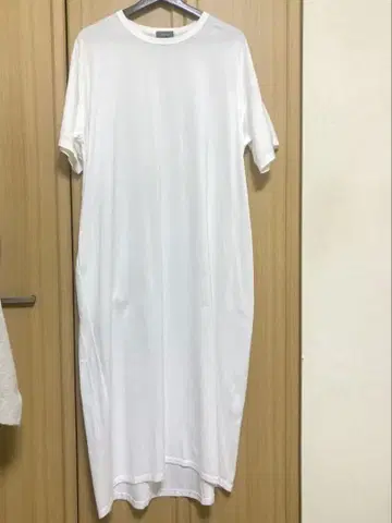 WIRROW 오버 T셔츠 드레스 원피스 화이트