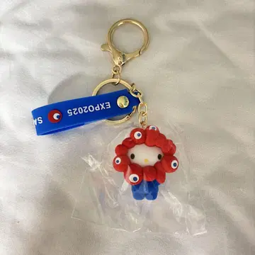 오사카 엑스포 미야쿠미야쿠 키티 러버 스트랩 키링