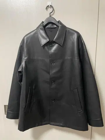 새상품급 GU 인조 가죽 블루종 NT+E 블랙 사이즈 XL