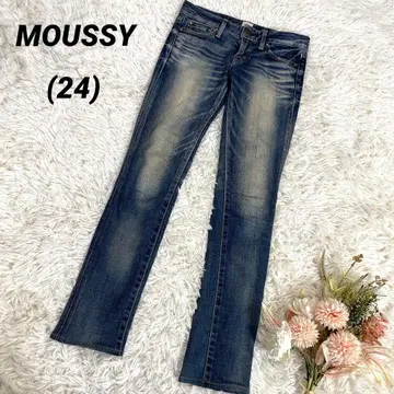 완판템 MOUSSY 마우지 슬림 레그 데님 팬츠 청바지 24 면 코튼