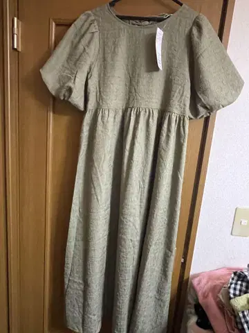 [ ehka sopo ] 백리본 원피스 카키