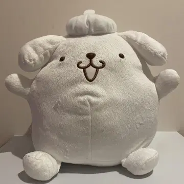 레어 폼폼푸딩 화이트 봉제 인형 헤이세이 레트로