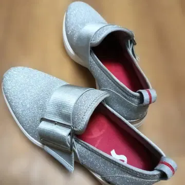 슬림 뷰티 하우스 실버 글리터 스니커즈 22.5cm