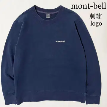 몽벨 mont-bell 자수 로고 크루넥 맨투맨 S 네이비