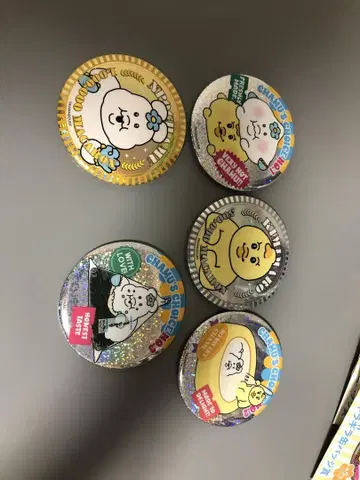 엔터테인먼트 복권 10cm 반짝반짝 캔뱃지상 5개 세트