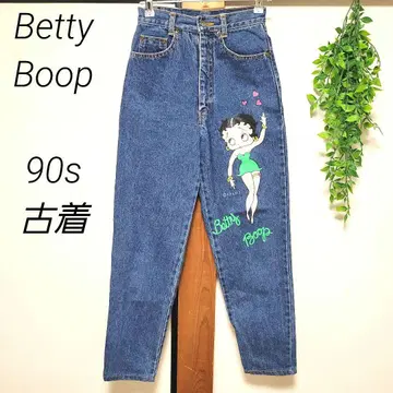BettyBoop 베티짱 빈티지 데님 청바지 구제 의류 레트로