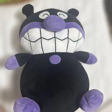 호빵맨 봉제 인형 블랙 보라색