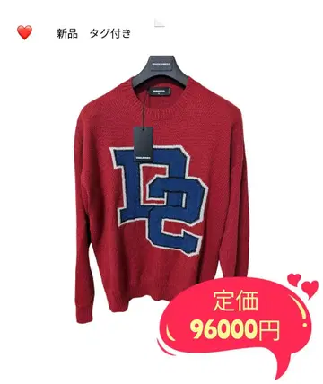 택 포함 새상품 DSQUARED2 니트 스웨터 M 레드 96000엔