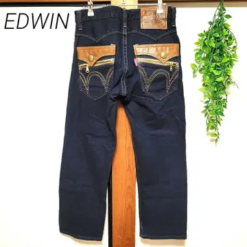 EDWIN 에드윈 404XVS 천연 가죽 포켓 28인치 가죽 플랩